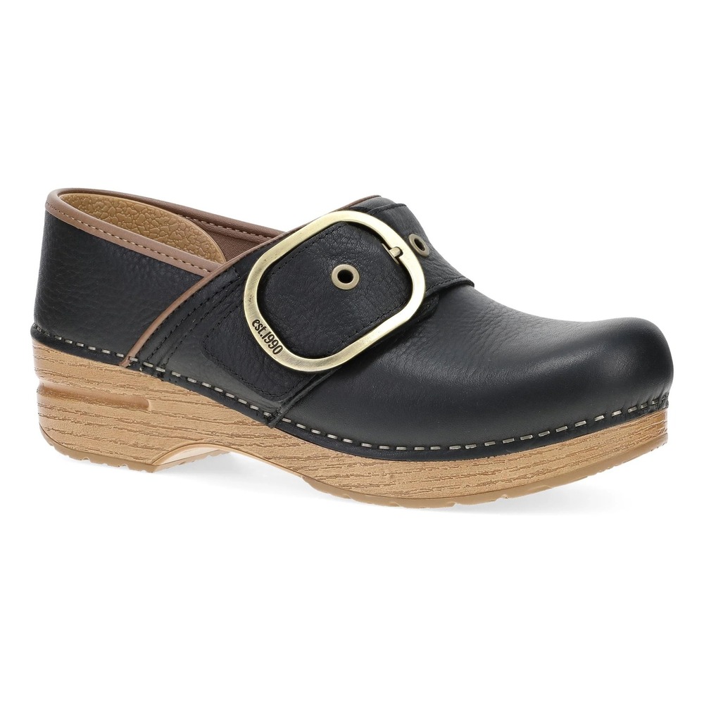 NEW Dansko Pearson Clog in Black Tumbled Leather Sz 11.5(42) Cottagecore Boho